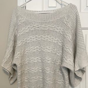 ANA Dolman sleeved cream metallic sweater